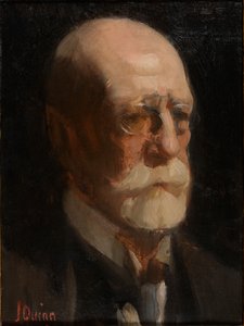 Portrét muže s plnovousem (olej na plátně) od James Peter Quinn
