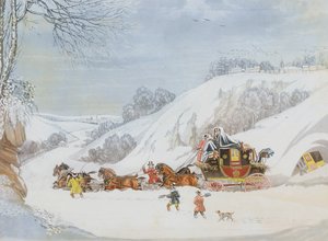 A Mail in Deep Snow, vyrytý Georgem Huntem
