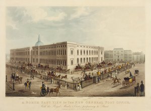 Severovýchodní pohled na New General Post Office, 1829 od James Pollard