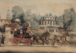 The Royal Mail Coach (barevná rytina) od James Pollard