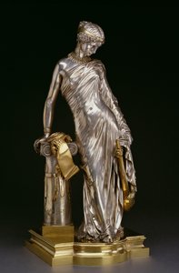 Postava Sappho stojící, 1848 (stříbřený a zlacený bronz)
