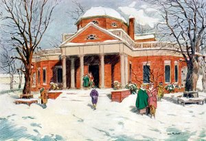 Monticello, poblíž Charlottesville, Virginie, USA, 18. století 1921.