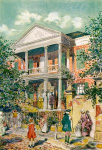 Pringle House, Charleston, Jižní Karolína, USA, 18. století 1921.
