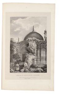 Chrám Višvešvúr, Benáres 1831-33 (litografie) od James Prinsep