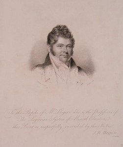 Portrét Johanna Bernharda Logiera (1777-1846) vyrytý H. Meyerem (rytina) od James Robert (after) Maguire
