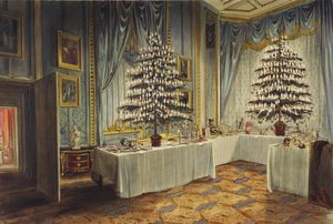 Vánoční stromky vévodkyně z Kentu a královských dětí na hradě Windsor, 1850