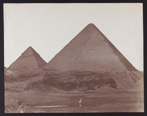 Egypt. Gíza. Pyramidy Cheopse a Chefrena od James Robertson