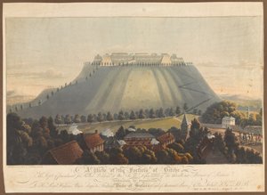 Pohled na pevnost Bitche. Sklad trestů pro britské válečné zajatce, 1799