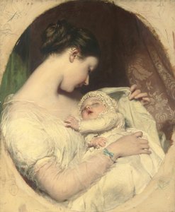 Umělcova manželka Elizabeth s dcerou Mary Edith