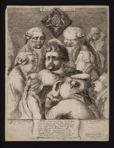 Pandemonium: satira na politickou nestabilitu v Británii po pádu koalice Fox-North a její nahrazení vládou Williama Pitta mladšího, 1784
