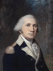 George Washington, pravděpodobně 1796-97 (pastel na šedém papíře) od James Sharples