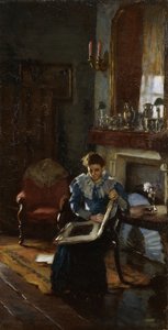 A Dublin Interior, cca 1915-20 (olej na plátně) od James Sinton Sleator