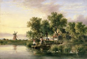 Sluncem zalitá krajina řeky Norfolk