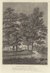 Robert Bloomfield, básník: Fakenham from the Meadows (rytina)