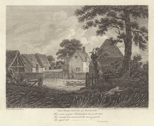 Robert Bloomfield, básník: The Farm House at Sapiston (rytina) od James Storer