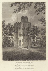 Robert Bloomfield, básník: Trojúhelníková věž, Shooters Hill (rytina)