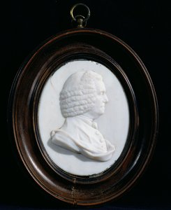 Portrét Johna Harrisona (1693-1776) (smaltovací pasta)