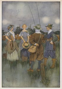 Ilustrace pro The Compleat Angler od Izaaka Waltona