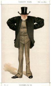 Newcastle on Tyne, Joseph Cowen, britský politik, 1872. od James Jacques Joseph Tissot