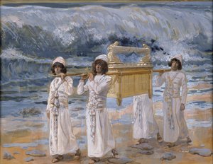 Přechod archy přes Jordán od James Tissot