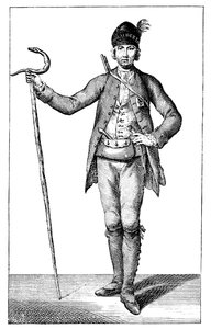 James Boswell, esq v šatech ozbrojeného korsického náčelníka, 1769. od James Wale