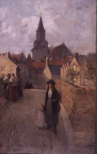 Old Bridge, Berwick (olej na plátně)