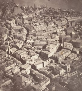 Boston, jak to vidí Orel a divoká husa, 1860.
