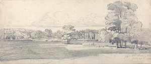 Starý sál, Tabley, obklopený parkem, 20. července 1814 (1819) od James Ward