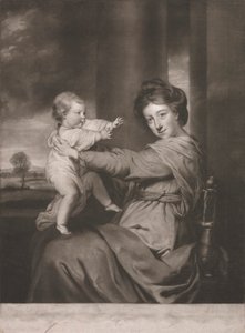 Caroline vévodkyně z Marlborough s lady Caroline Spencer její dcerou od James Watson