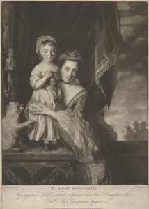 Margaret Georgiana Spencer, (rozená Poyntz), hraběnka Spencer a její dcera, Georgiana Cavendish, (rozená Spencer), vévodkyně z Devonshire