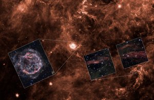 Světelné ozvěny z Cassiopeia A (v kontextu Spitzerova teleskopu) od James Webb Space Telescope (NASA)