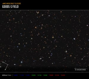 JWST Advanced Deep Extragalactic Survey (NIRCam Compass Image) od James Webb Space Telescope (NASA)