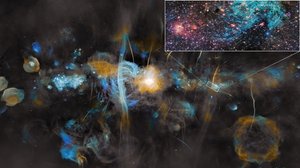 Centrum Mléčné dráhy (MeerKAT a Webb) od James Webb Space Telescope (NASA)