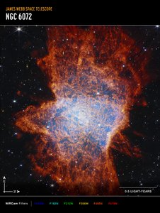 NGC 6072 (snímek z kamery NIRCam Compass) od James Webb Space Telescope (NASA)