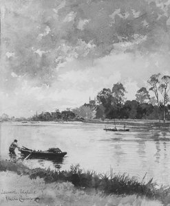 River Scene v Anglii.