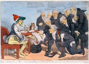 Poděkování z fakulty na pravé Hon. Pan Influenzy za jeho laskavou návštěvu země, 1803 od James West