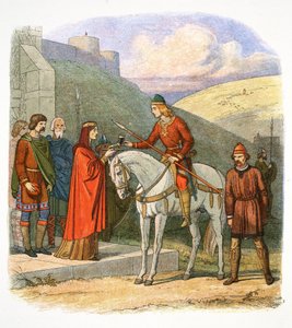 Edward mučedník přijíždí do Corfe, Dorset, 978 1864 od James William Edmund Doyle