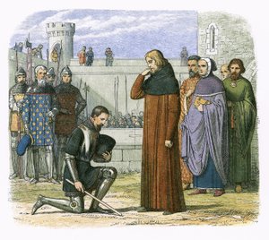 Setkání Richarda II. a Jindřicha Bollinbrokea, na kterém Jindřich požaduje trůn od James William Edmund Doyle
