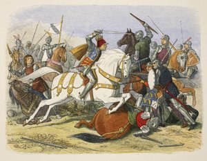 Richard III. na Bosworthském poli, 22. srpna 1485, z knihy A Chronicle of England BC 55 to AD 1485, pub. Londýn, 1863 od James William Edmund Doyle
