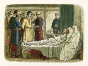 Richard omilostňuje lučištníka, který ho zastřelil od James William Edmund Doyle