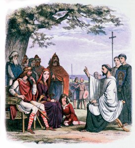 Svatý Augustin káže králi Ethelbertovi a královně Bertě, 19. století od James William Edmund Doyle