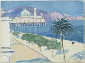 Casino by the Sea, c.1921 (grafit a akvarel na tkaném papíře připevněné na palubě) od James Wilson Morrice