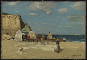 Pláž, St. Malo, cca 1900
