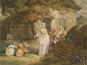 The Citizens Retreat, 1796 (barevná mezzotinta) od James after Ward