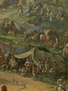 Detail kopání Gentského kanálu (olej na plátně)