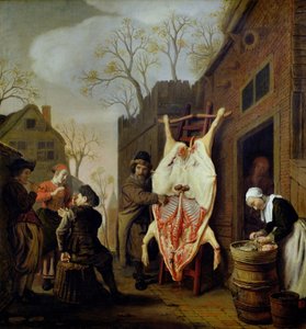 Řeznictví (olej na plátně) od Jan (1620-76) Victors