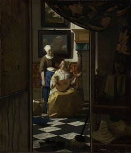 Milostný dopis, cca 1669-70 (olej na plátně) od Johannes Vermeer