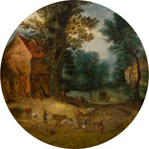 Vlámská krajina, cca 1588-1625 (olej na panelu)