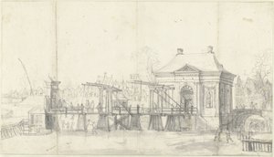 Heiligewegspoort v Amsterdamu v zimě od Jan Abrahamsz. Beerstraten