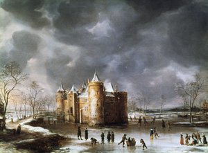 Hrad Muiden v zimě, 1658.